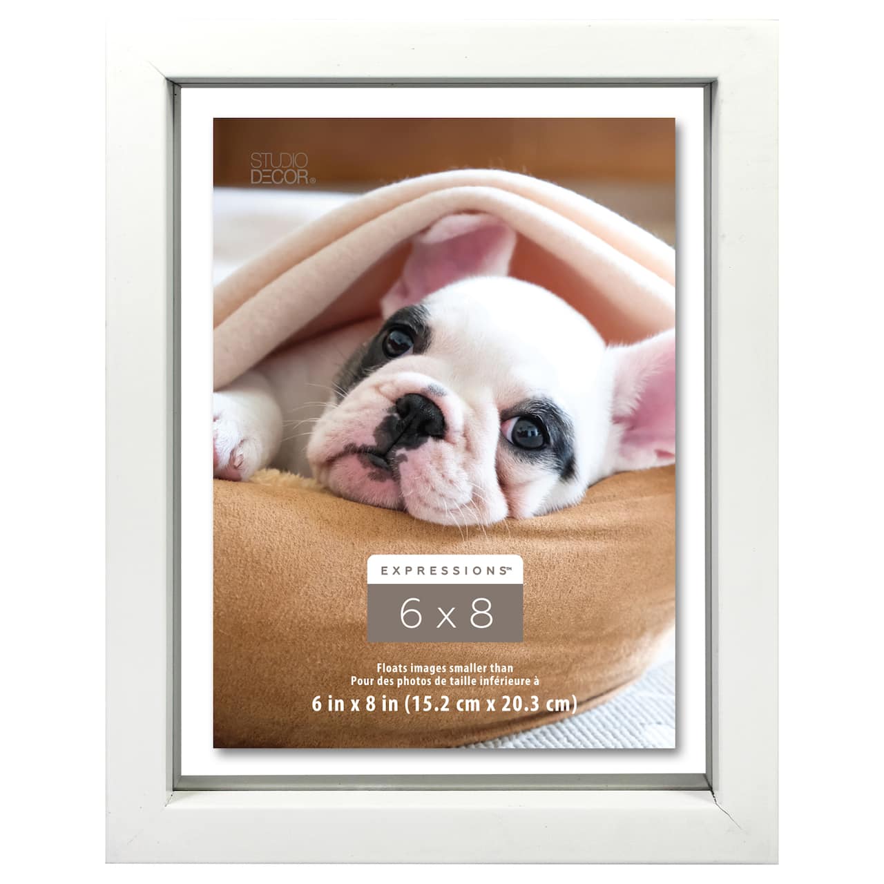Expressions™ 6" x 8" White Float Frame by Studio Décor®